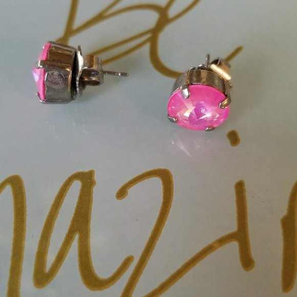 Sorrelli Pink Stud Earrings - Picture 9 of 14